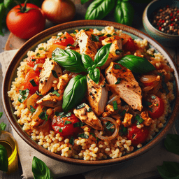 Fesleğenli Tavuklu Bulgur Pilavı